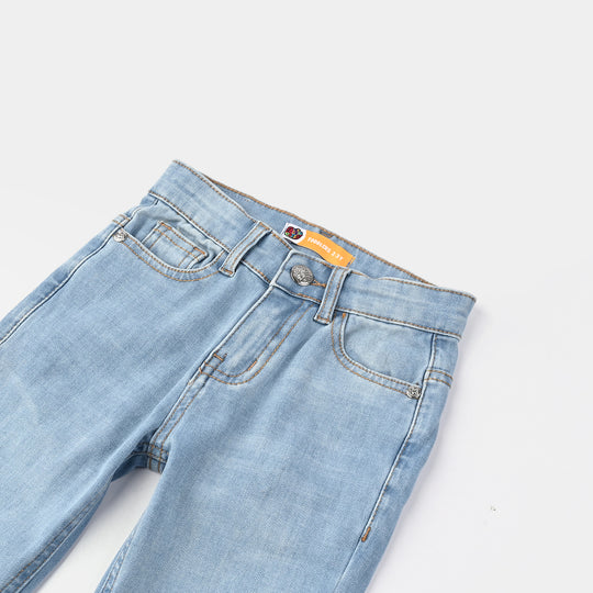 Girls Denim rigid Basic Pant - LIGHT BLUE