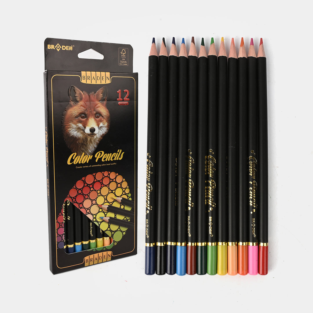 Braden Color Pencils | Premium Quality | 12PCs