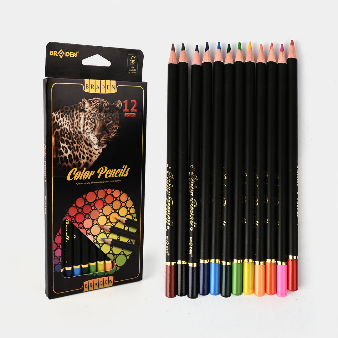 Braden Color Pencils | Premium Quality | 12PCs