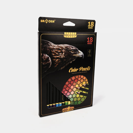 Braden Color Pencils | Premium Quality | 18PCs