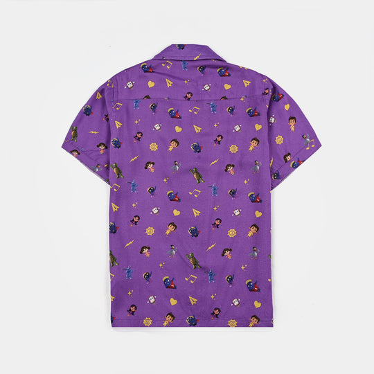 Girls Viscose Nightwear-PURPLE