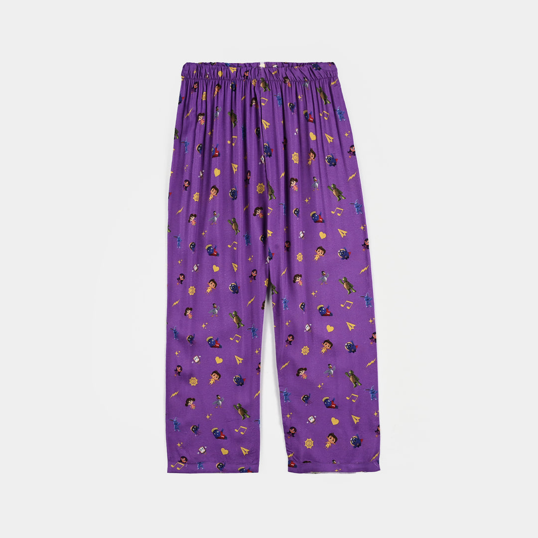 Girls Viscose Nightwear-PURPLE