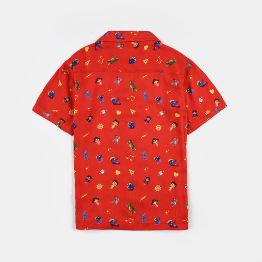Girls Viscose Nightwear-RED
