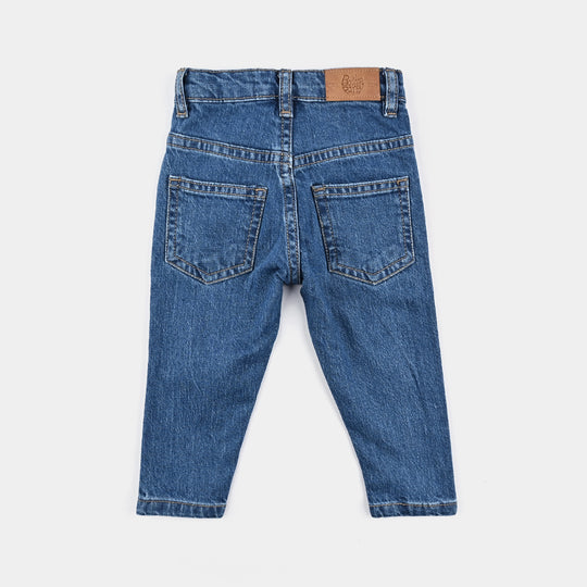 Infant Boys Denim Stretch Pant Basic - Mid Blue