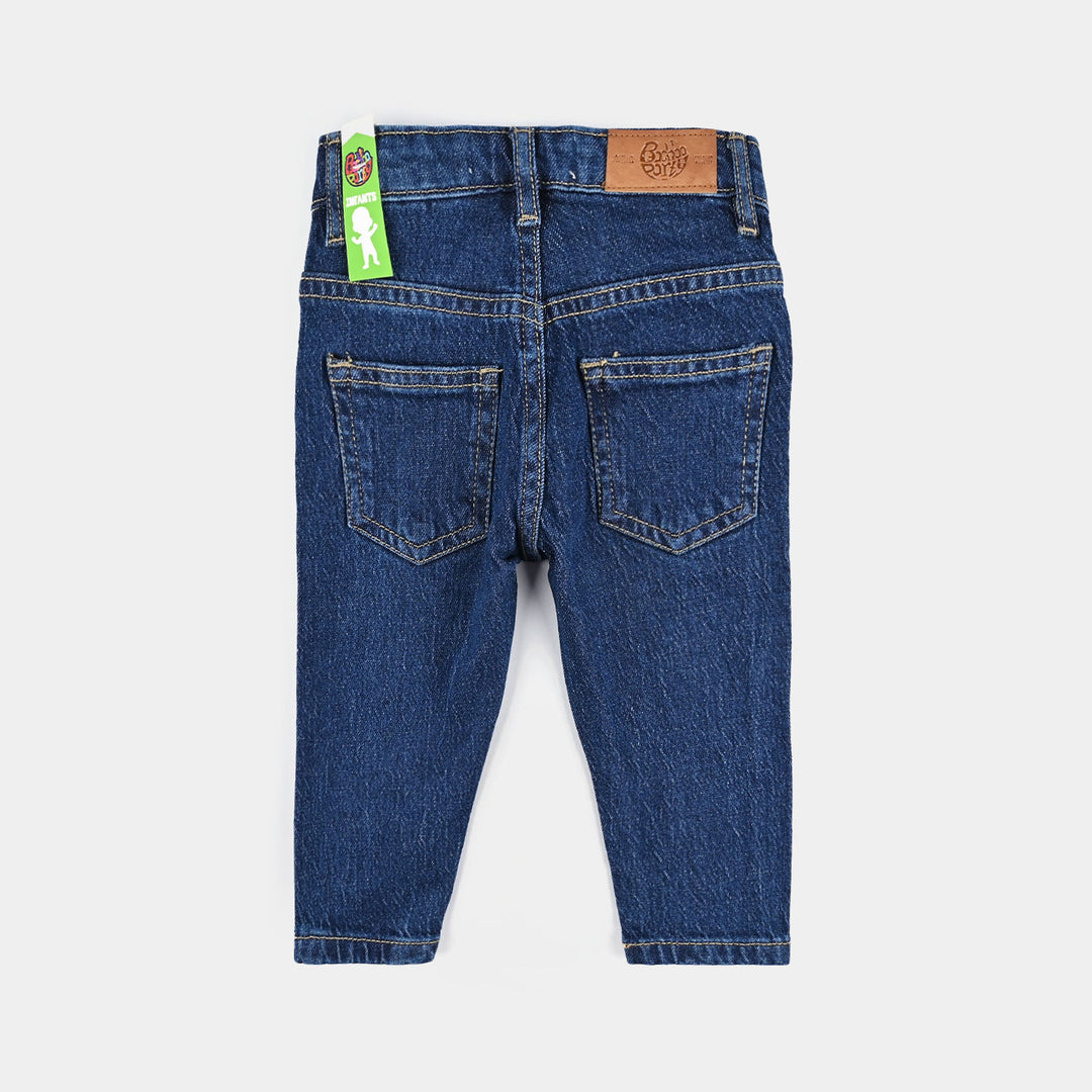 Infant Girls Denim Stretch Pant Basic - Dark Blue
