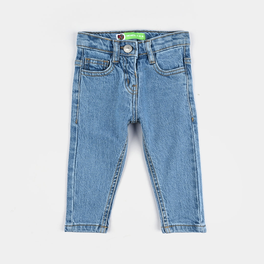 Infant Girls Denim Stretch Pant Basic - Light Blue
