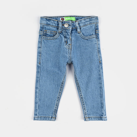 Infant Girls Denim Stretch Pant Basic - Light Blue