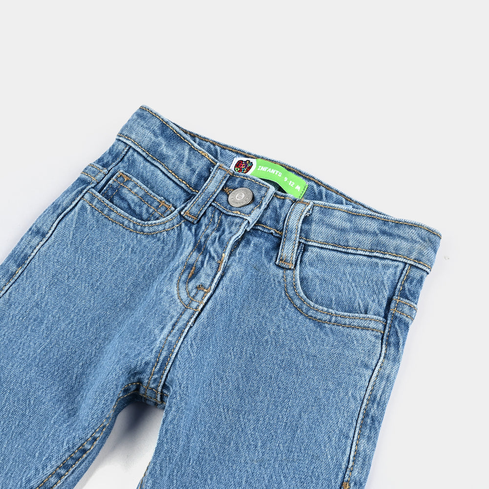 Infant Girls Denim Stretch Pant Basic - Light Blue