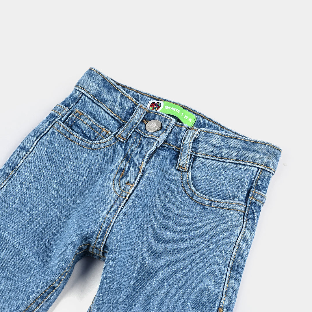Infant Girls Denim Stretch Pant Basic - Light Blue