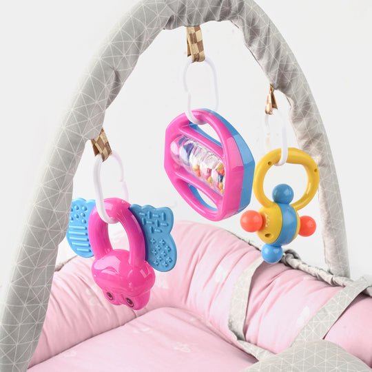 Baby Bed Nest with Toy Bar | 772 Pink