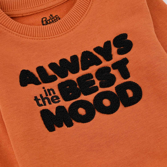Infant Boys Jersey/Terry Sweatshirt - Orange
