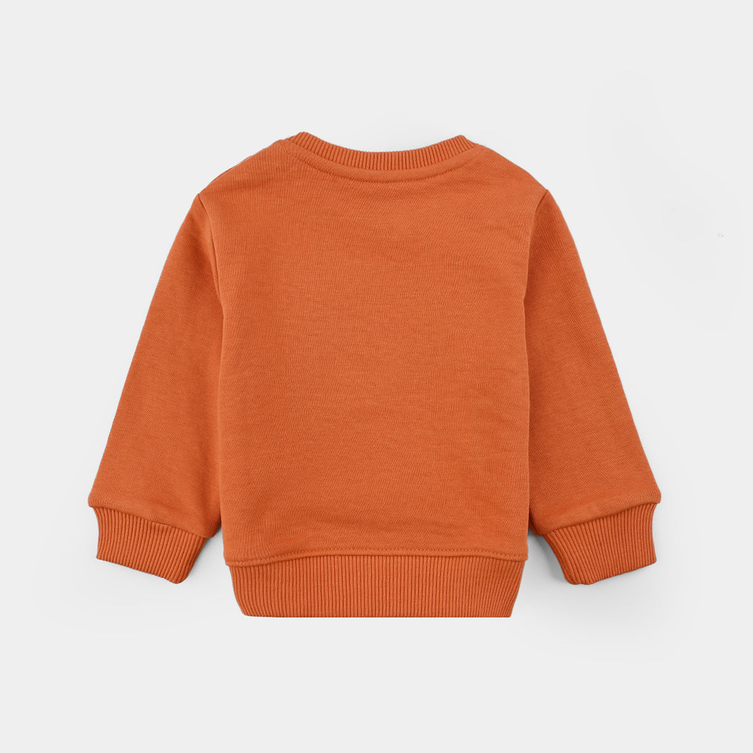 Infant Boys Jersey/Terry Sweatshirt - Orange