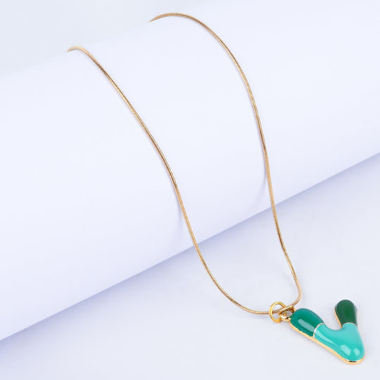 Trendy Alphabet Pendant Necklace for Girls