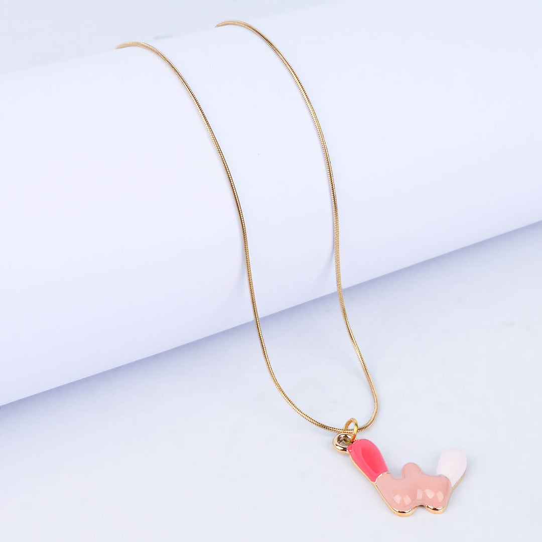 Trendy Alphabet Pendant Necklace for Girls