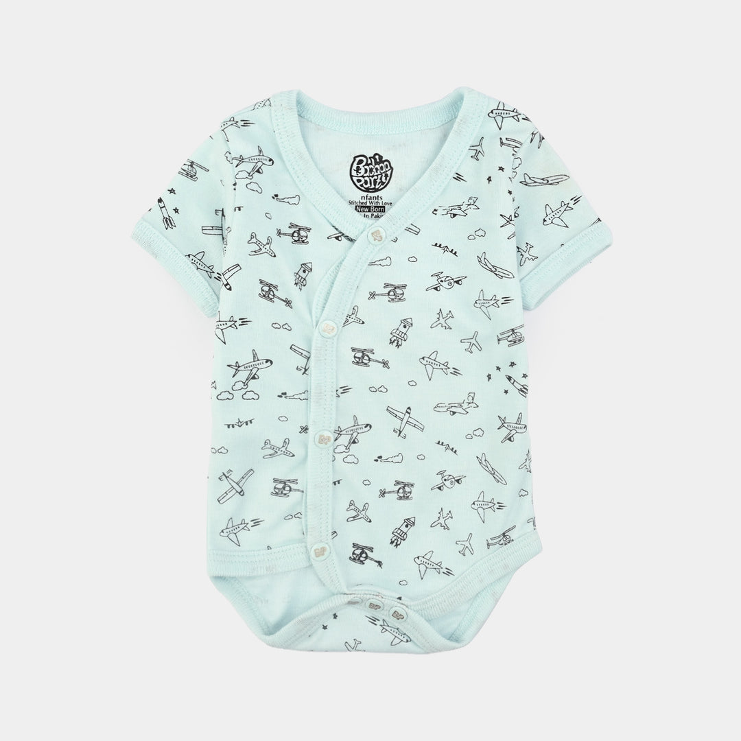 Pack Of 3 Infant Unisex Cotton Cut Design Rompers Set