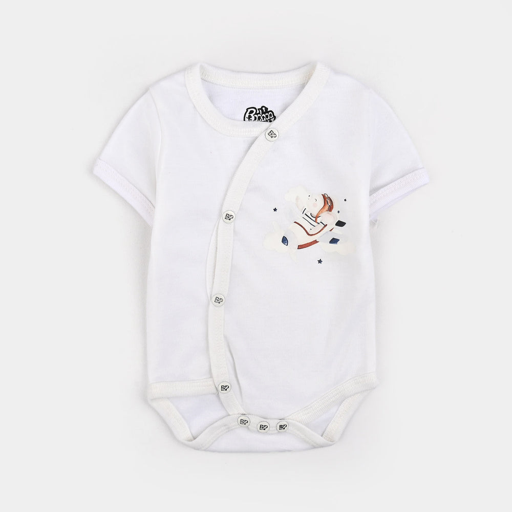 Pack Of 3 Infant Unisex Cotton Cut Design Rompers Set