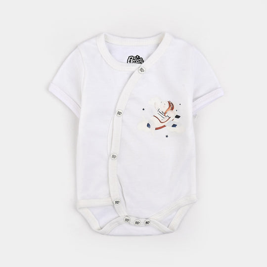 Pack Of 3 Infant Unisex Cotton Cut Design Rompers Set