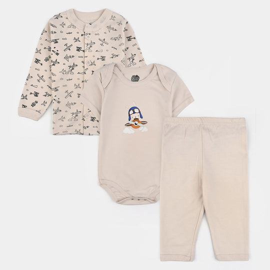 Infant Unisex Cotton 3Pcs Suit Set