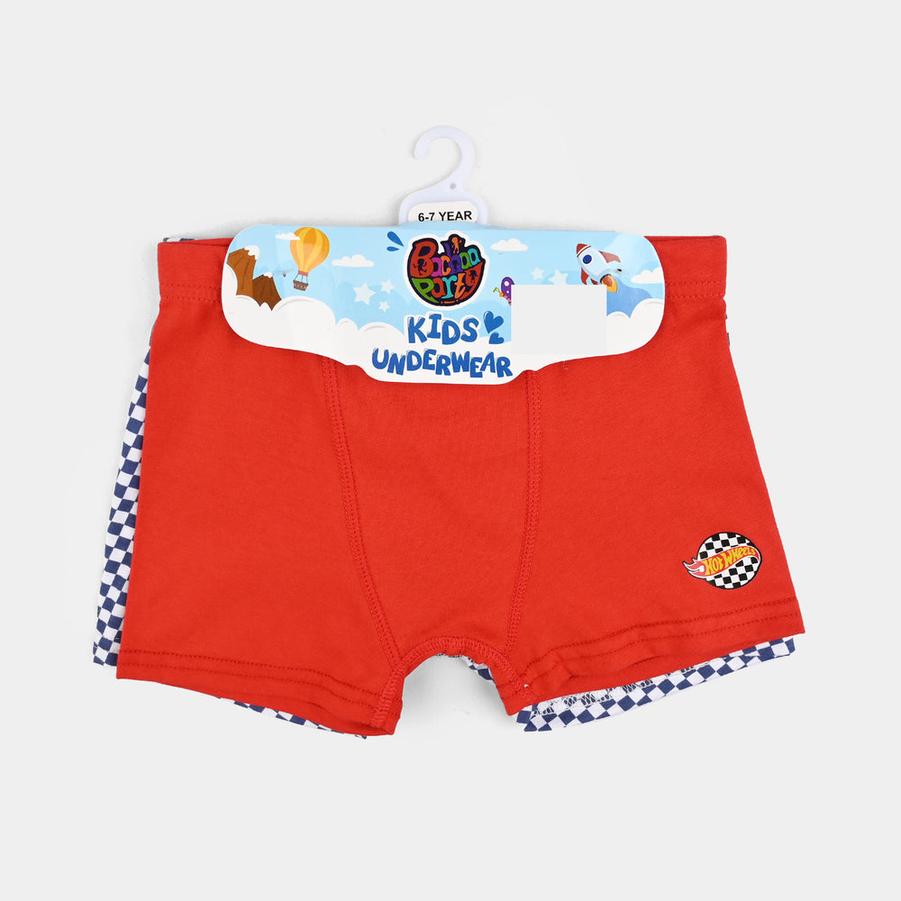Boys Cotton Jersey Boxer - Pack Of 2 (Red/White)