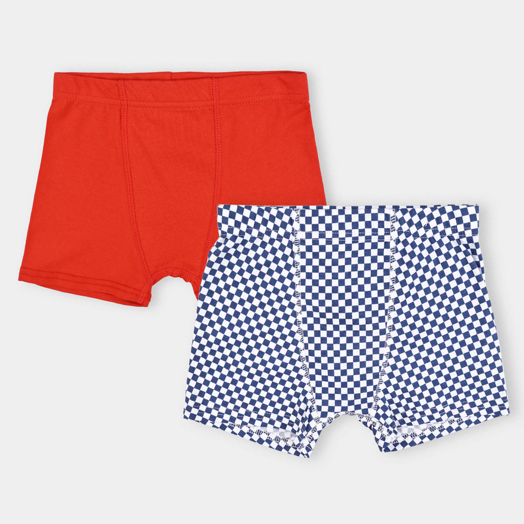 Boys Cotton Jersey Boxer - Pack Of 2 (Red/White)