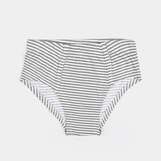 Boys Cotton Jersey Brief - Pack Of 2 (White/Red)