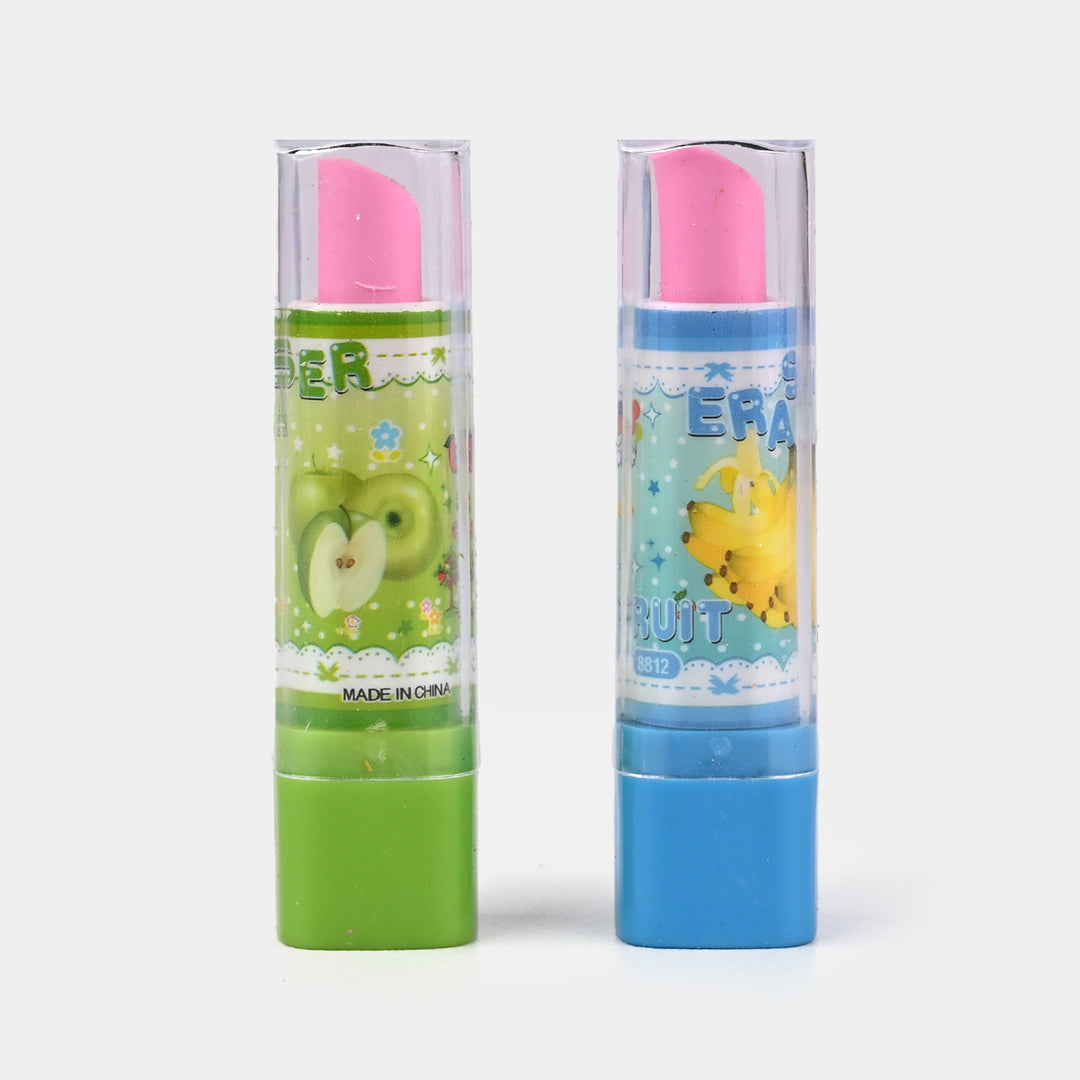 Cute Lipstick-Style Erasers | 2PCs