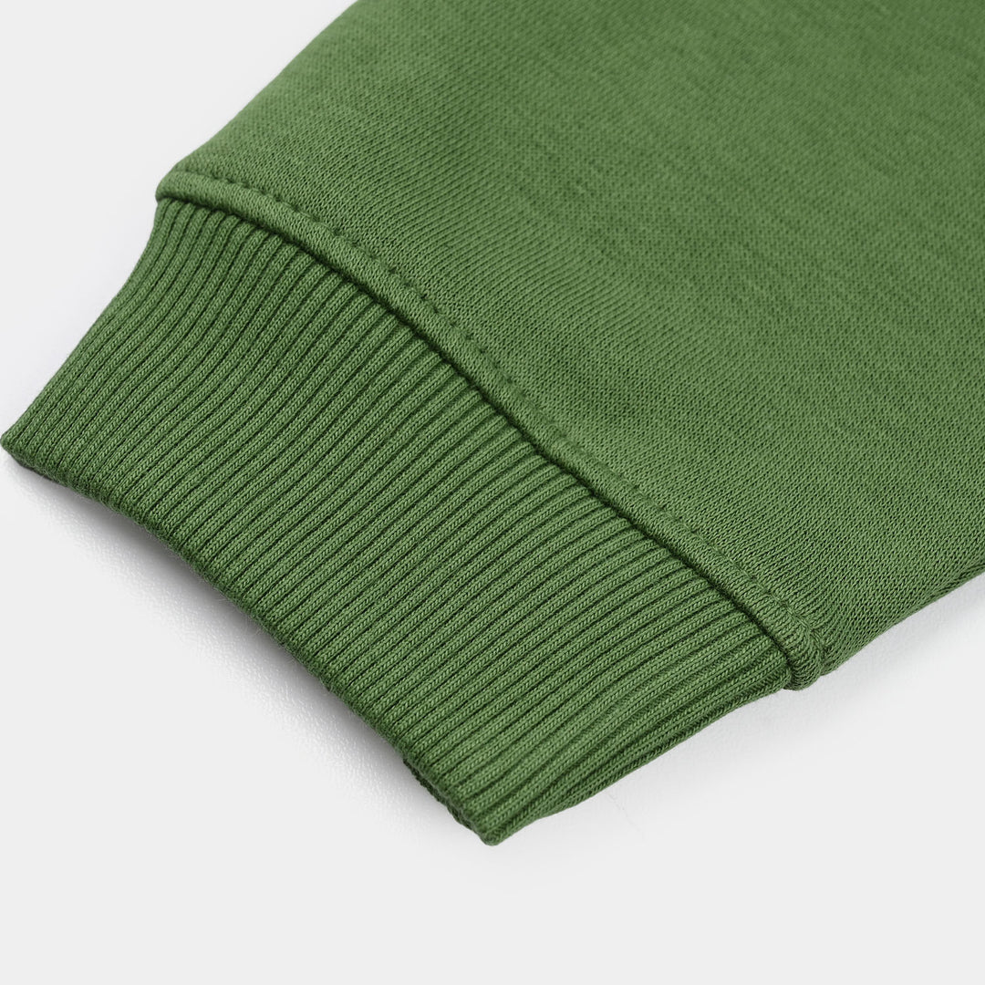 Boys Fleece Pajama Basic-Olive Green