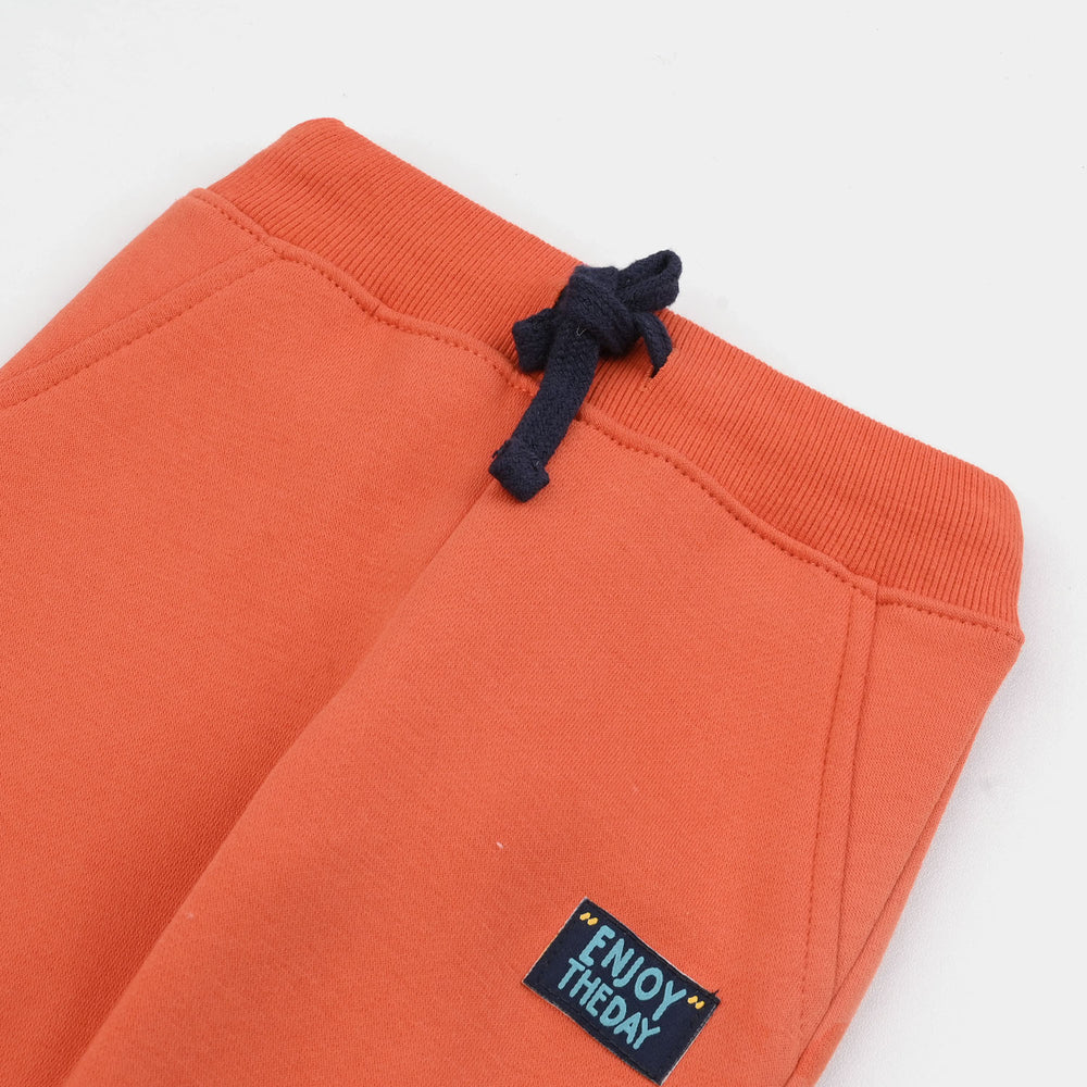 Infant Boys Fleece Pajama Enjoy - Orange