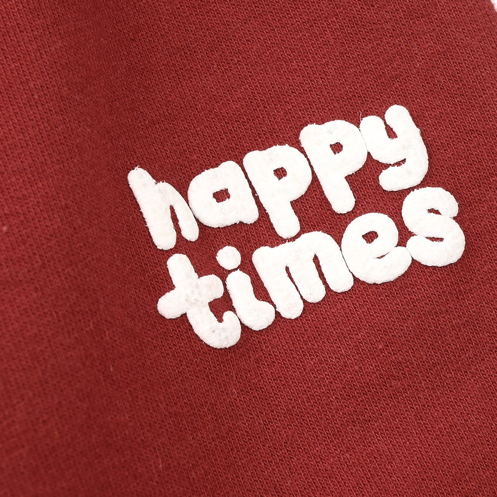 Infant Girls Jersey/Terry Pajama Happy Time-Red