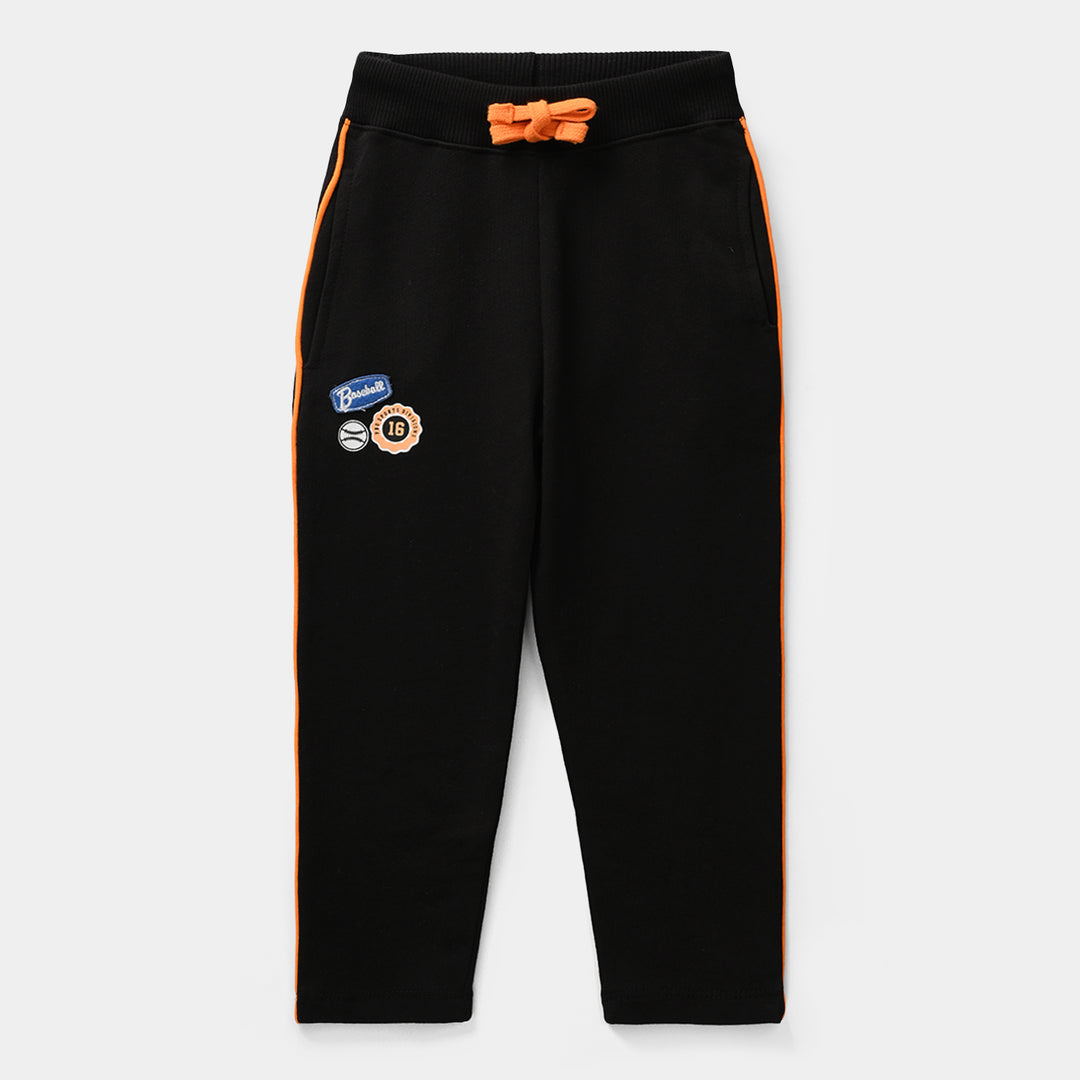Boys Jersey/Terry Pajama Baseball - Black