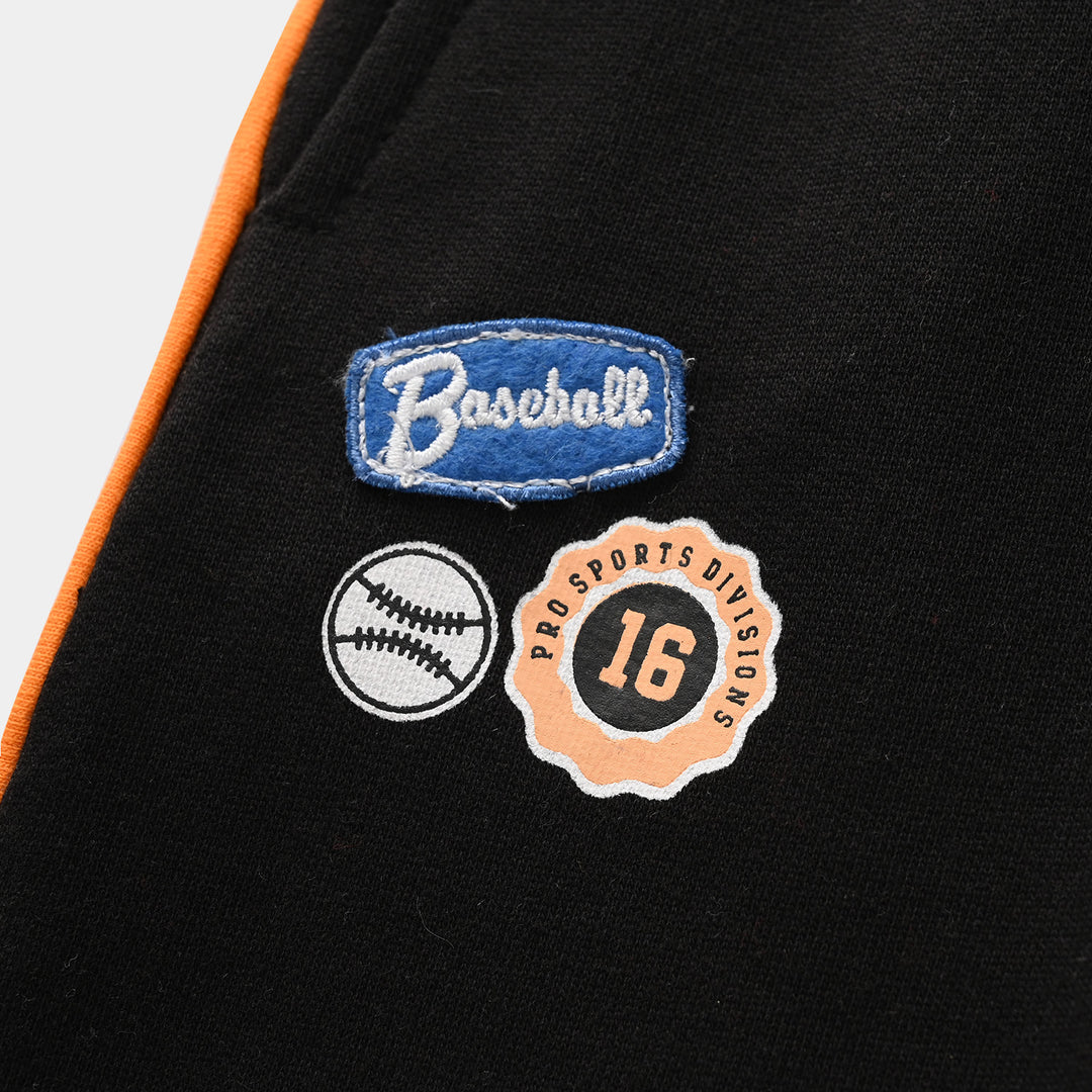 Boys Jersey/Terry Pajama Baseball - Black