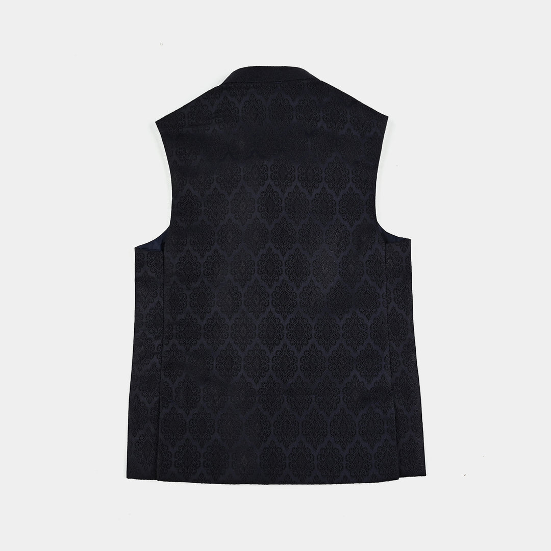 Boys Poly Viscose Waist coat - Navy
