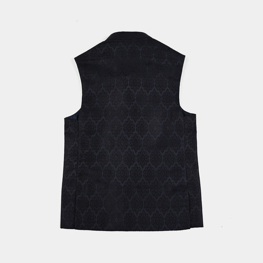 Boys Poly Viscose Waist coat - Navy