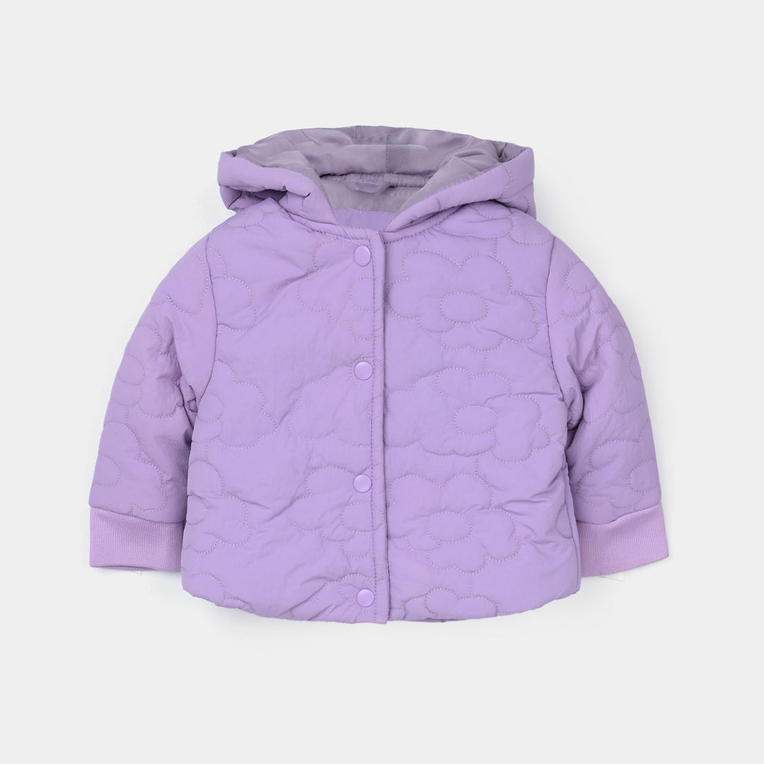 Infant Girls Hooded Jacket Floral - Purple