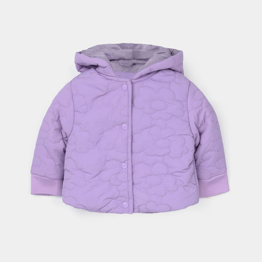 Infant Girls Hooded Jacket Floral - Purple