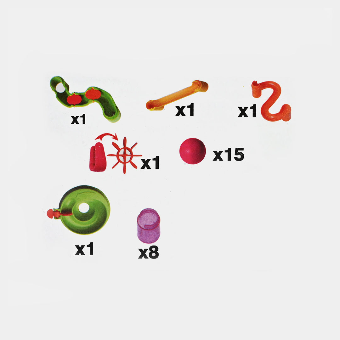Super Marble Deluxe Race Game – 79-Piece Set