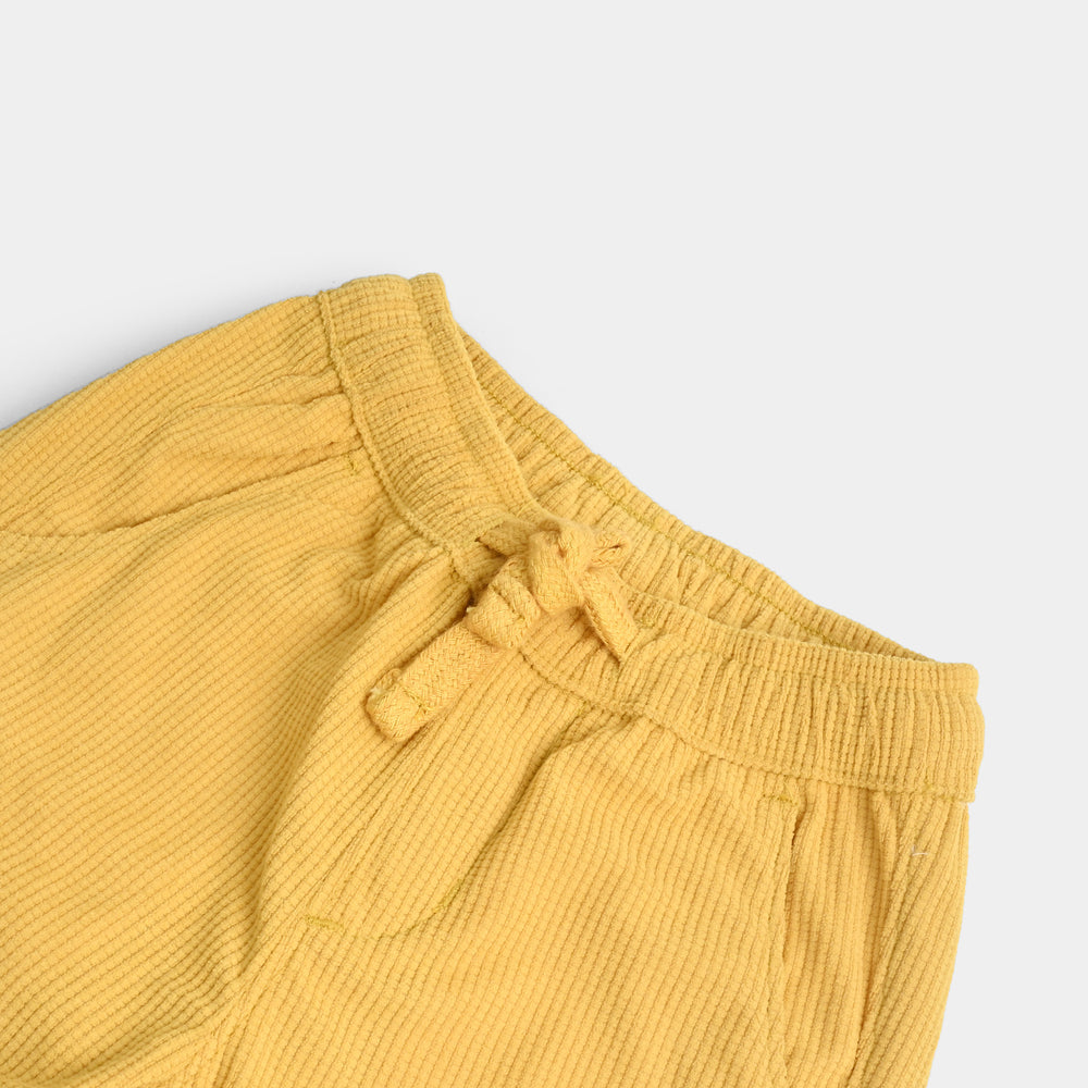 Infant Girls Corduroy Pant Frill - Citrus/yellow