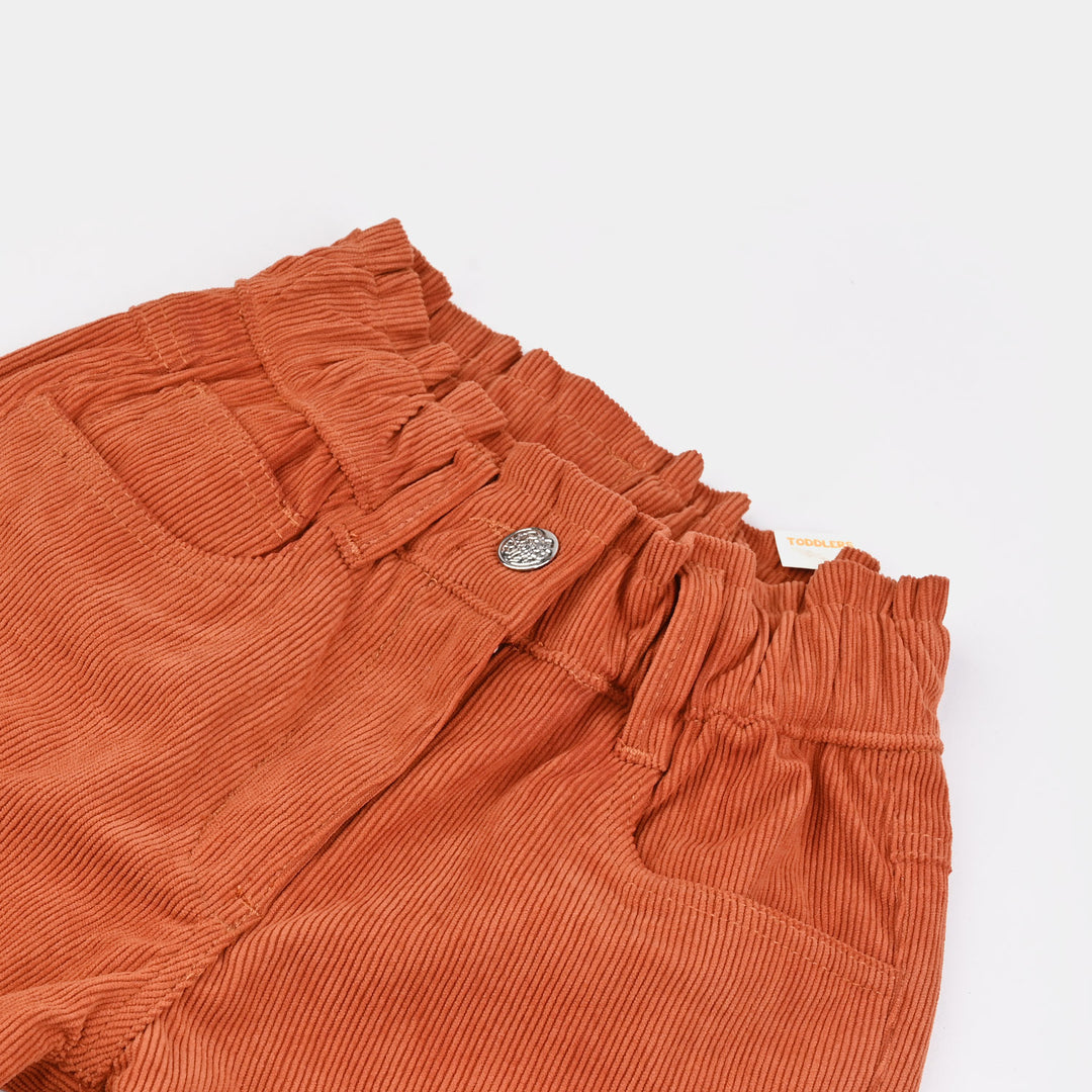 Girls Corduroy Pant Paper-Rust