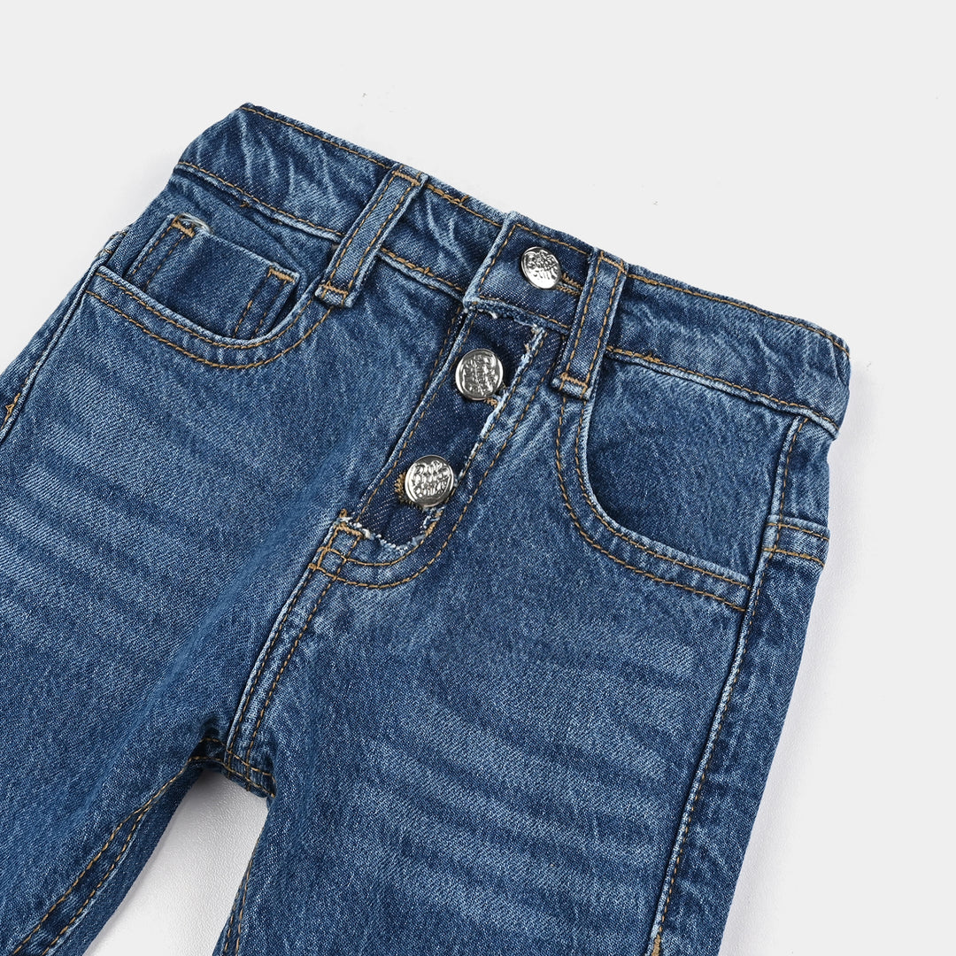 Infant Boys Denim Stretch Pant - Mid Blue