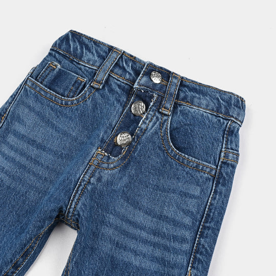 Infant Boys Denim Stretch Pant - Mid Blue