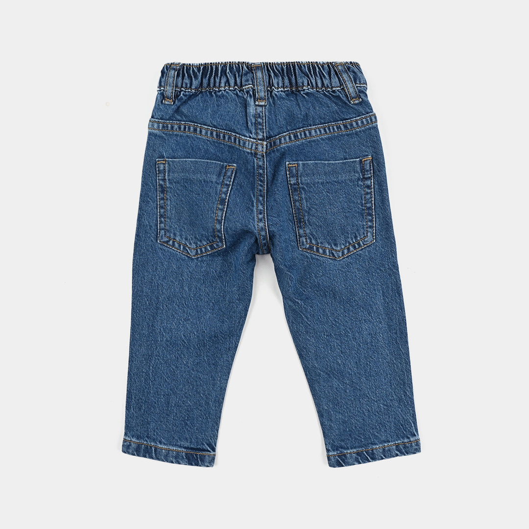 Infant Boys Denim Stretch Pant - Mid Blue
