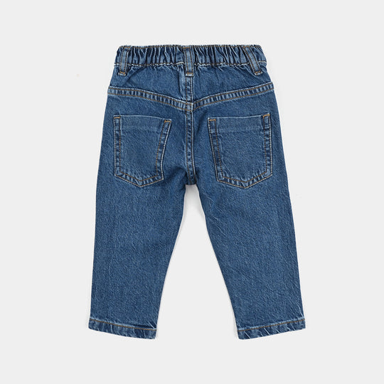 Infant Boys Denim Stretch Pant - Mid Blue