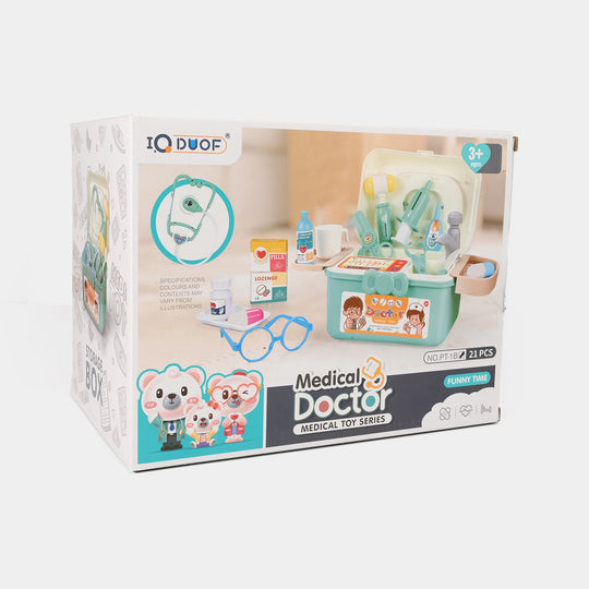 Doctor Medical Toy With Light 21-Piece Pretend Playset For Kids
