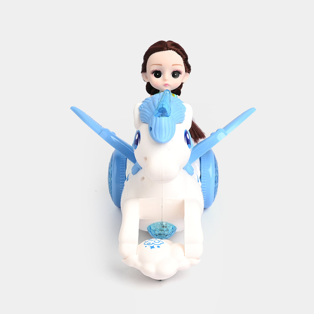 Electric Stunt Rotating Horse For Kids