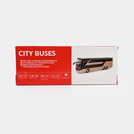 Die-Cast Double-Decker Transport Bus