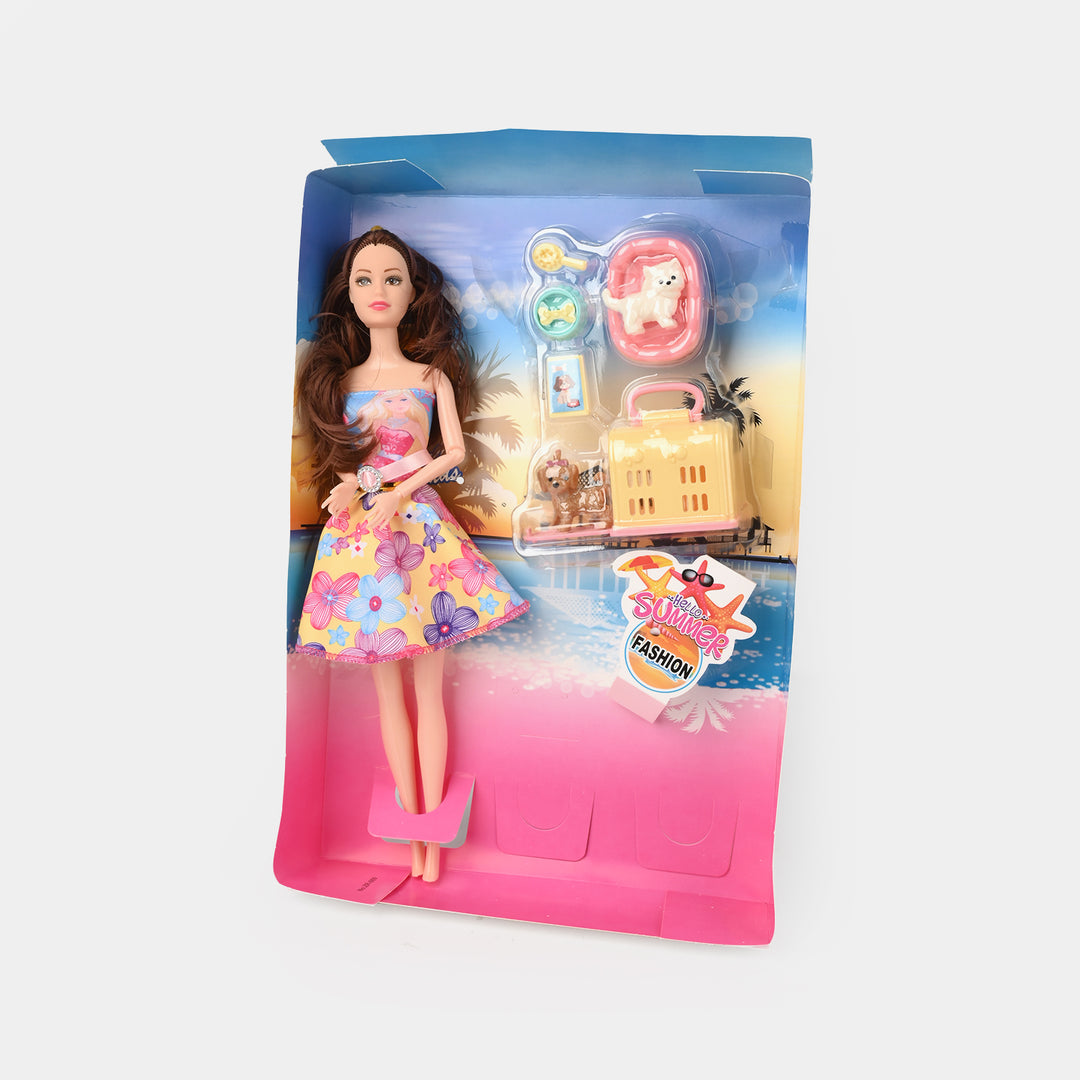 FASHION DOLL WITH MOVEABLE JOINT TOY FOR GIRLS