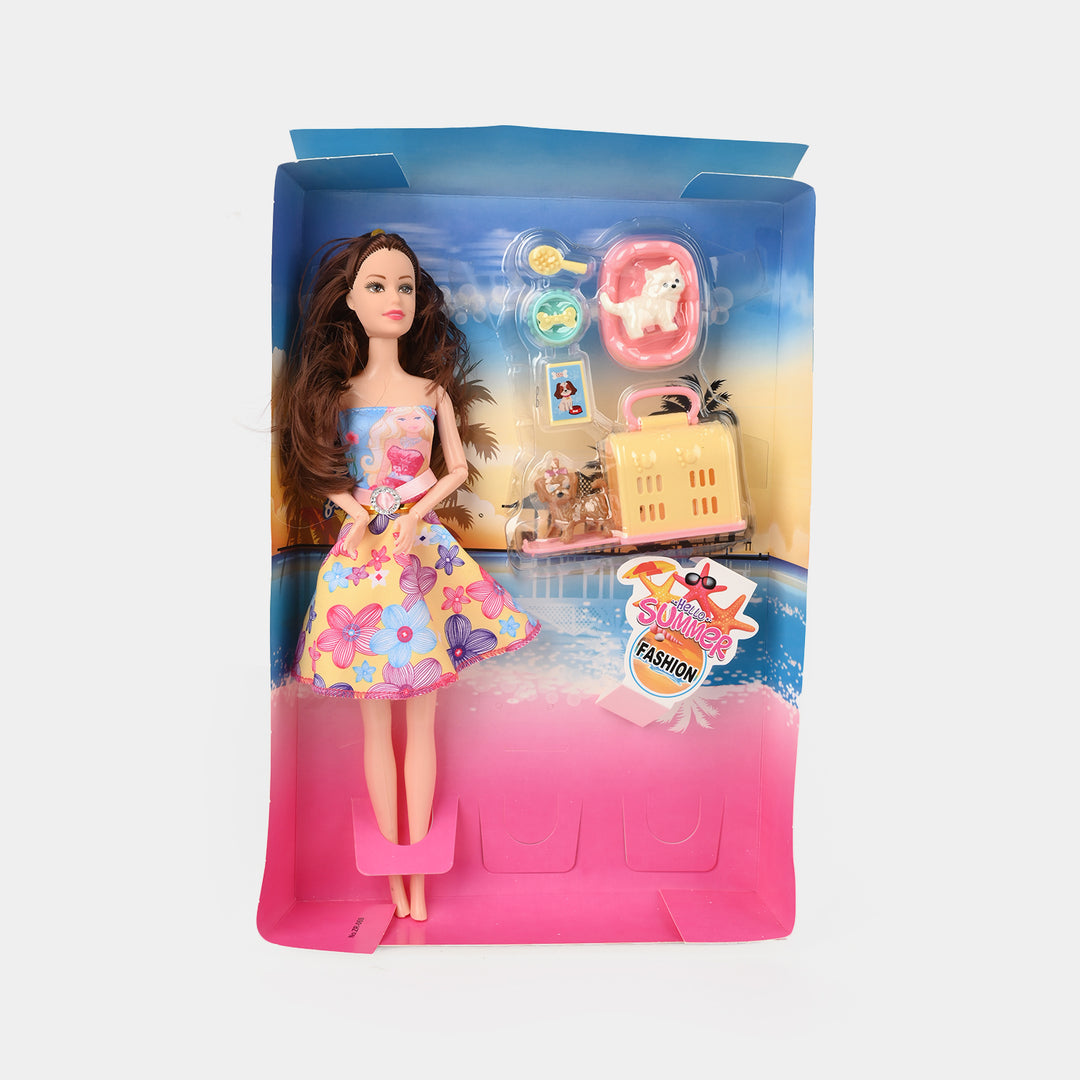 FASHION DOLL WITH MOVEABLE JOINT TOY FOR GIRLS