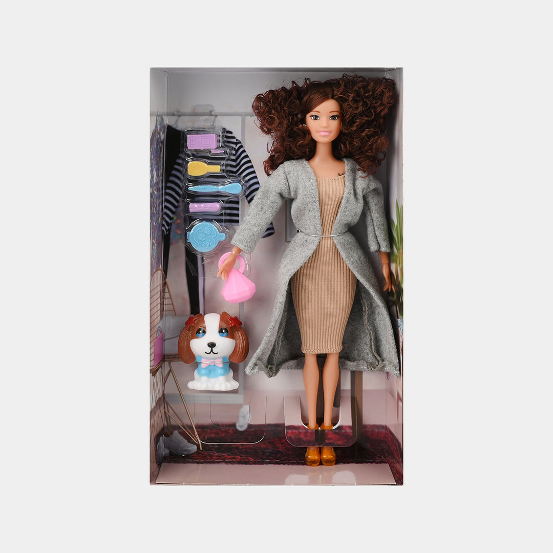 FASHION DOLL WITH MOVEABLE JOINT TOY FOR GIRLS