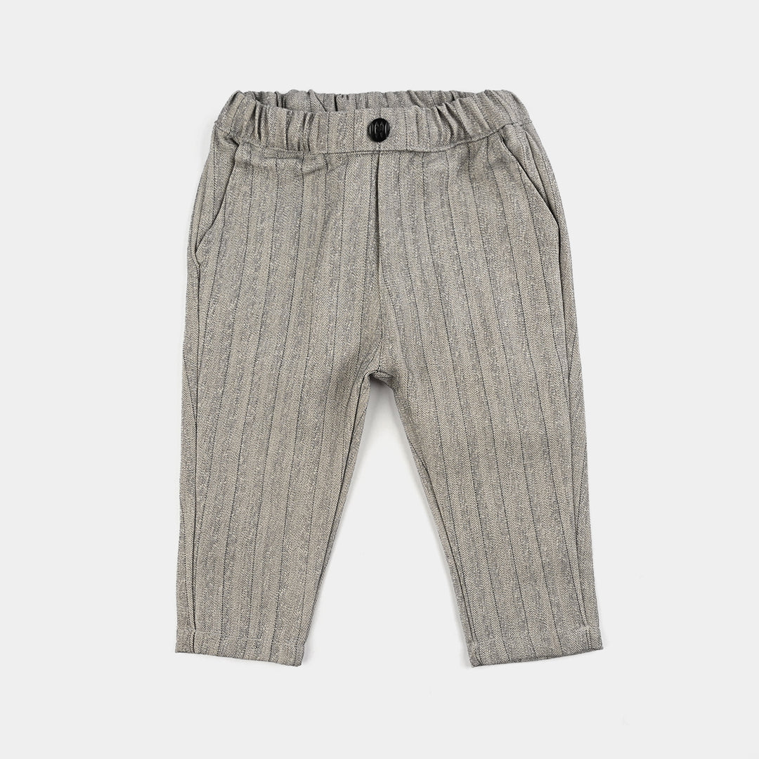 Infant Boys Yarn Dyed 3PC Suit - Grey/Black