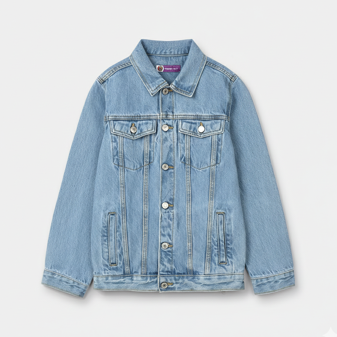 Boys Denim Stretch Woven Jacket Basic - Light Blue